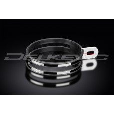 Sangle-RETENTION Inox STANDARD pour silencieux Ovale Delkevic: Caoutchouc inclu