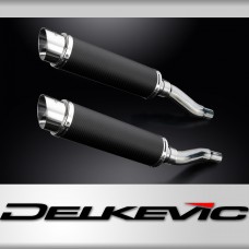Kawasaki GPZ500S 1987-2007 Echappement KIT-Silencieux 350mm Rond Carbone