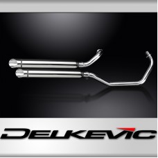 YAMAHA XV535 1987-2003 Echappement Complet 2-2 Inox Silencieux 550mm SLASHCUT