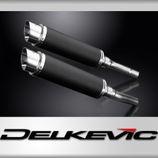 Ducati Monster 620 695 800 2002-08 Echappement KIT-Silencieux 350mm Rond Carbone