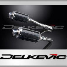 KAWASAKI Z1000 2007-2009 Echappement Silencieux 2x225mm Ovale Fibre Carbone PIST