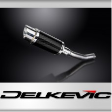 Kawasaki KLR650A 1987-2007 Echappement KIT-Silencieux 200mm Rond Carbone