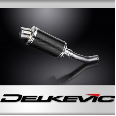 Kawasaki KLR650A 1987-2007 Echappement KIT-Silencieux 225mm Ovale Carbone