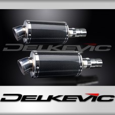 KAWASAKI EN500C 1996-2009 Echappement Silencieux 225mm Ovale Carbone PISTE