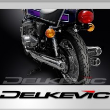 KAWASAKI H2B H2C 1974-1975 Echappement Complet 3-3 Acier Chromé REPLIQUE OEM