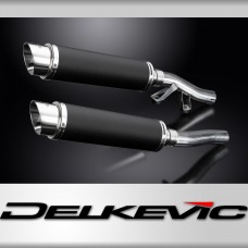 Kawasaki GTR1000 Concours 1986-06 Echappement KIT-Silencieux 350mm Rond Carbone