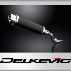 Suzuki DR125 SM 2005-2014 Echappement KIT-Silencieux 350mm Rond Carbone
