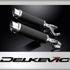 Yamaha V-Max 1200 VMX1200 1984-07 Echappement KIT-Silencieux 350mm Rond Carbone