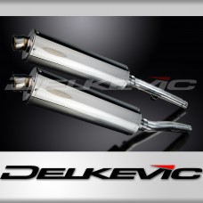 TRIUMPH TRIDENT 750 900 1991-1993 Echappement Silencieux 450mm Ovale Inox