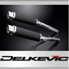 Triumph Trident 750 900 1991-1993 Echappement KIT-Silencieux 350mm Rond Carbone