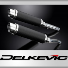 Triumph Trident 750 1994-1998 Echappement KIT-Silencieux 350mm Rond Carbone