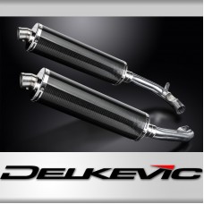 HONDA VTR1000 FIRESTORM 1997-2003 Echappement Silencieux 2x 450mm Ovale Carbone