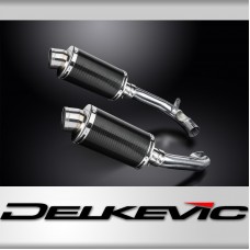 HONDA VTR1000 FIRESTORM 1997-2003 Echappement 2x Pot 225mm Ovale Carbone PISTE