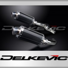 HONDA CBR1000F 1987-1999 Echappement Silencieux 2x 225mm Ovale Carbone PISTE