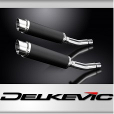 Honda CB500T 1975-1976 Echappement KIT-Silencieux 350mm Rond Carbone