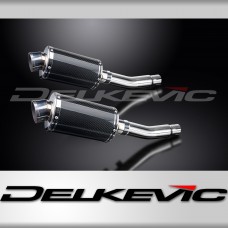 HONDA CB500T 1975-1976 Echappement Silencieux 2x 225mm Ovale Carbone PISTE