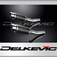 HONDA CB500T 1975-1976 Echappement Silencieux 2x 200mm Rond Carbone PISTE