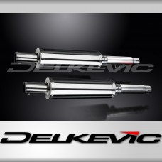 HONDA CB450 K3-K7 1970-1974 Echappement Silencieux 350mm Rond Saucisson Inox 