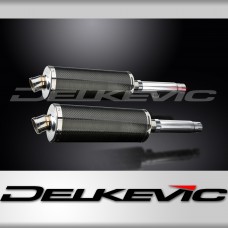 HONDA CB450 K3-K7 1970-1974 Echappement Silencieux 350mm Ovale Carbone