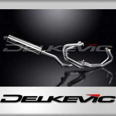 HONDA VFR800Fi 1998-2001 Echappement HAUT Complet 4-1 DECAT 450mm Ovale Inox