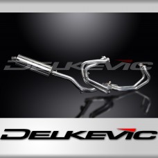 HONDA VFR800Fi 1998-2001 Echappement HAUT Complet 4-1 DECAT 350mm Ovale Inox