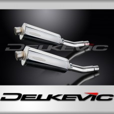 HONDA CB500T 1975-1976 KIT-Silencieux  350mm Ovale Inox 