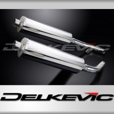 HONDA CBF1000/GT/ABS 06-11 KIT-Silencieux 2x 450mm Ovale Inox SortieDroit