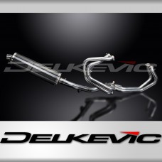 HONDA VFR800Fi 98-01 Echappement HAUT Complet DÉCAT 4-1 Pot 450 Ovale Carbone