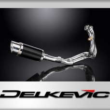 CFMOTO 650NK 16-22 MINI 200mm SILENCIEUX ROND EN FIBRE DE CARBONE 2-1 SYSTÈME COMPLET DE-CAT