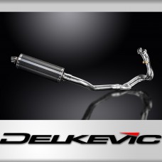 CFMOTO 650NK 2016-2023 Echappement Complet 2-1 Silencieux 350mm Ovale Carbone