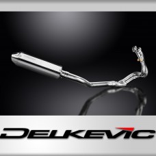 CFMOTO 650NK 2016-2023 Echappement Complet 2-1 Silencieux 320mm Tri-Ovale Inox