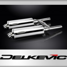 Kawasaki W650 W800 1999-2021 Echappement KIT-Silencieux 350mm Ovale Inox