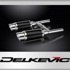 Kawasaki W650 W800 1999-2021 Echappement KIT-Silencieux 200mm Rond Carbone