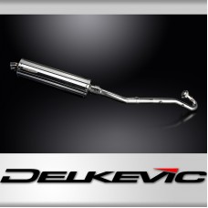 Kawasaki KLR650A 1987-2007 Echappement Complet Silencieux 450mm Ovale Inox