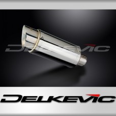 Delkevic Moto Silencieux 200mm Rond Inox Avec Des Sangle