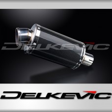 Delkevic Moto Silencieux 225mm Ovale Carbone Avec Des Sangle
