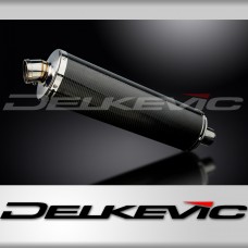Delkevic Moto Silencieux 450mm Ovale Carbone Avec Des Sangle