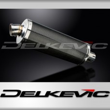 Delkevic Moto Silencieux 350mm Ovale Carbone Avec Des Sangle