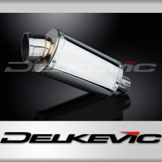 Delkevic Moto Silencieux 225mm Ovale Inox Avec Des Sangle