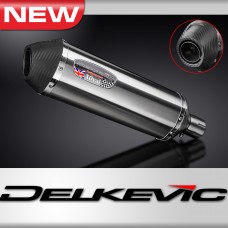 Delkevic Moto Silencieux 343mm X-Ovale Inox Avec Des Sangle