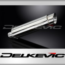 Delkevic Moto Silencieux 350mm Rond Inox Avec Des Sangle