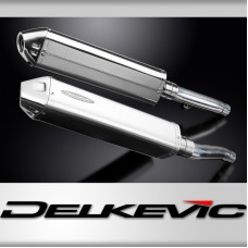 Triumph Trident Sprint 900 94-97 Echappement KIT-Silencieux 420mm Tri-Ovale Inox