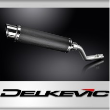 Suzuki DR350 1990-1999 Echappement KIT-Silencieux 350mm Rond Carbone