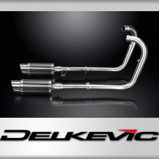 Kawasaki W650 99-06 W800 11-16 Echappement Complet Silencieux 200mm Rond Carbone