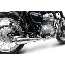 Kawasaki W650 99-06 W800 11-16 Echappement Silencieux A Cone Inverse Inox Poli